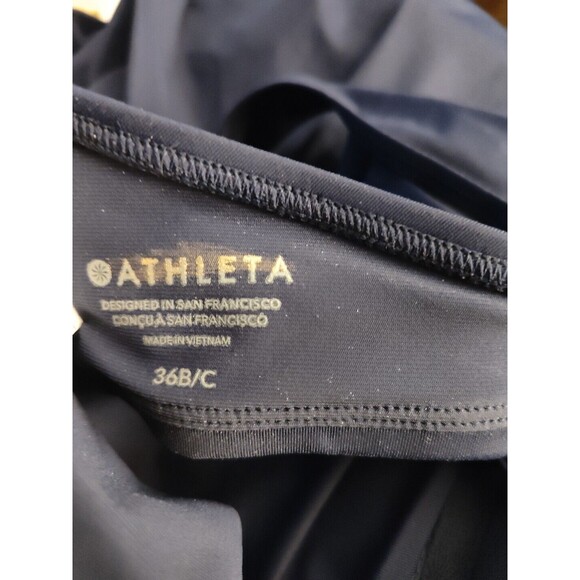 Athleta Seascape Bra Cup Blousy Modest Tankini Top Navy Blue 36B 36C Medium NWT - Picture 11 of 11